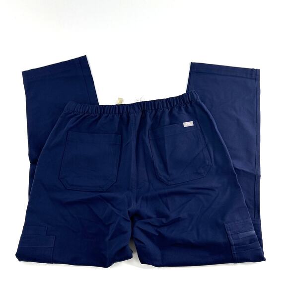 Figs Men's Navy Cairo Zip Fly Cargo Scrub Pants Size S/Short - Picture 10 of 11